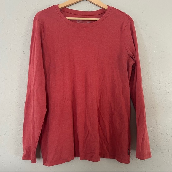 Eddie Bauer Women's Long Sleeve Top - Rich Red Orange Casual Comfy XXL - Picture 1 of 4